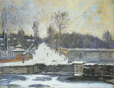 The Watering Place at Marly Le Roi Hoarfrost Alfred Sisley